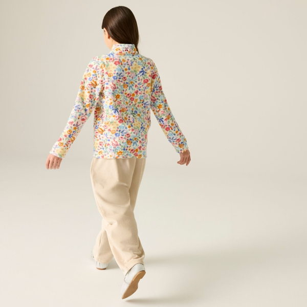 Regatta Kids Cath Kidston Harmony Ditsy Quarter Zip Fleece Top - Cream