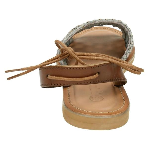 Leather Collection Ladies Leather Collection Flat Weaved Mule Sandals