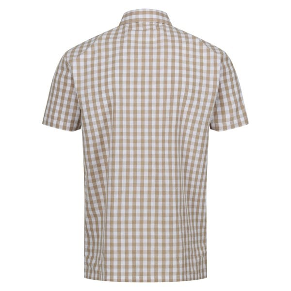 Regatta Mens Denmoor Checked Shirt - Oat/White