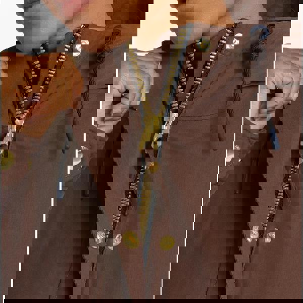 Joules Joules PORTWELL Waterproof Hoodie Raincoat With Adjustable Waist Brown