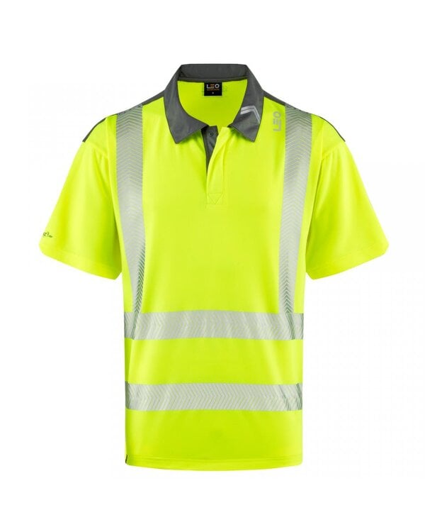 Leo Workwear Trimstone Coolmax Polo Shirt - Yellow