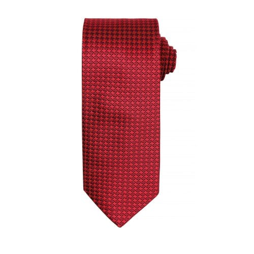 Premier Mens Puppy Tooth Formal Work Tie - Red