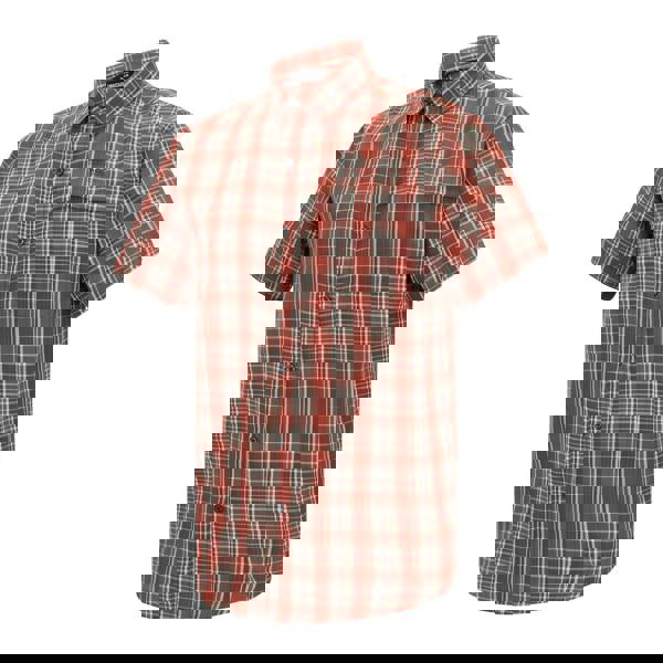 Regatta Mens Mindano Multi Check Short-Sleeved Shirt - Dark Storm - 