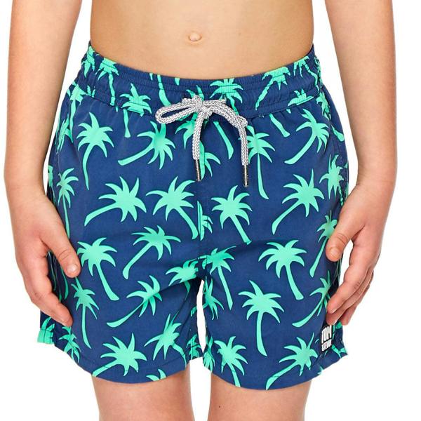 Tom & Teddy Navy & Spring Green Palms