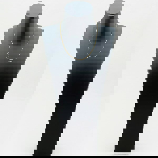 T. H. Baker 9ct Yellow Gold 16inch Light Filed Curb Chain G12FC16