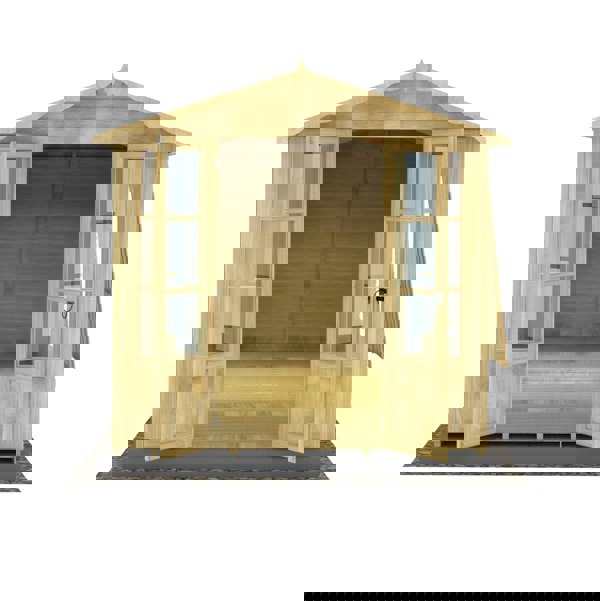 Shire Westminster 13x7 12mm interlock Clad wooden Summerhouse