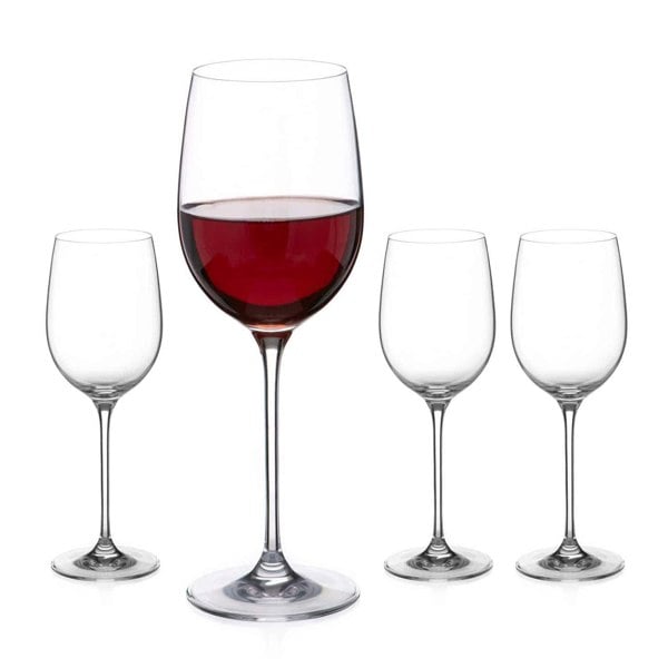 Diamante Moda Red Wine Glasses - Set of 6