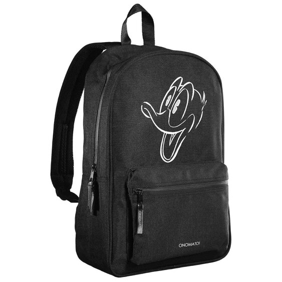 Onomato! Disney Donald Duck Backpack with Front Zip Pocket Black