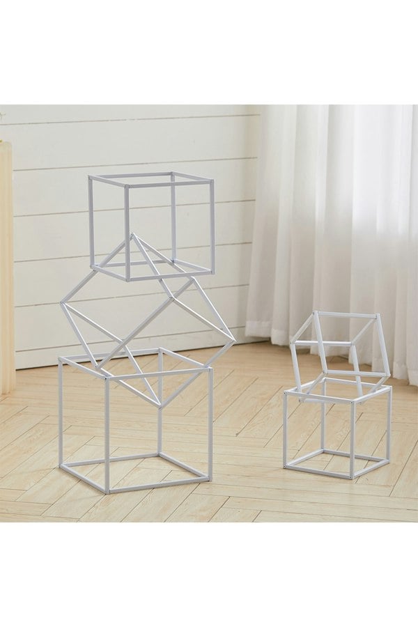 Living and Home Metal Flower Stand Rack for Wedding Decor 28cm*28cm*28cm