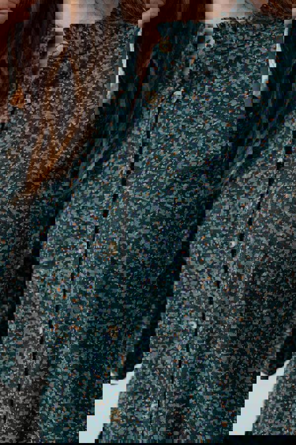 Lily & Me Hannah Organic Cotton Jersey Frill Shirt Green