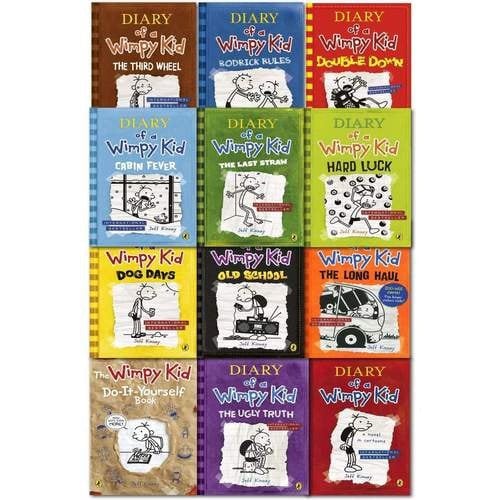 Diary of a Wimpy Kid by Jeff Kinney - 12 Books Collection Set