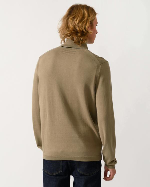 BOSS Green Ever-X Mens Cotton sweater with quarter zip - Light/Pastel Green 334