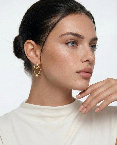 Elk & Bloom Chubby 14K Gold Molten Drop Studs
