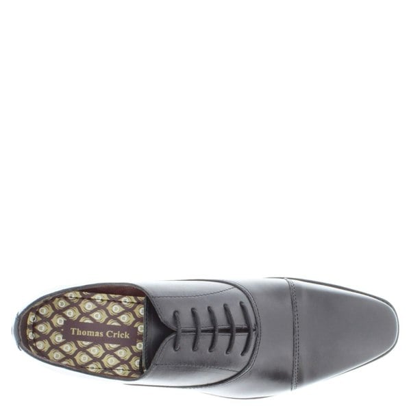 Thomas Crick Men's Leather Lace Up Oxford Cap Shoes