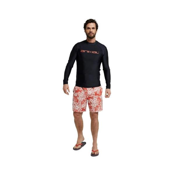 Animal Mens Sonny Logo Rash Guard - Black - 
