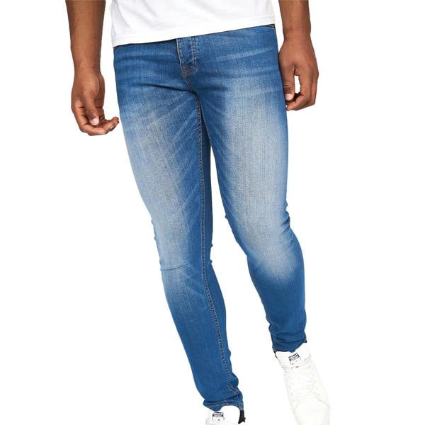 Crosshatch Mens Barbeck Slim Jeans - Stone Wash - 