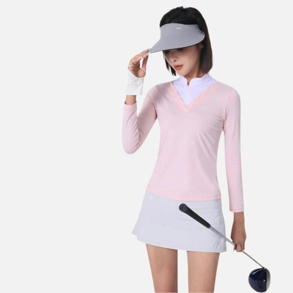 Anniou Women's Ice Silk Sun Protection Golf Top