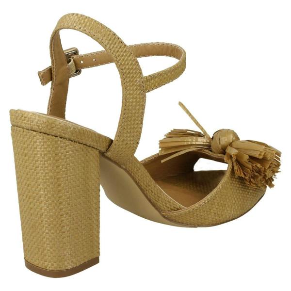 Spot On Ladies Spot On Chunky Heel Fringe Bow Vamp Sandals F10842
