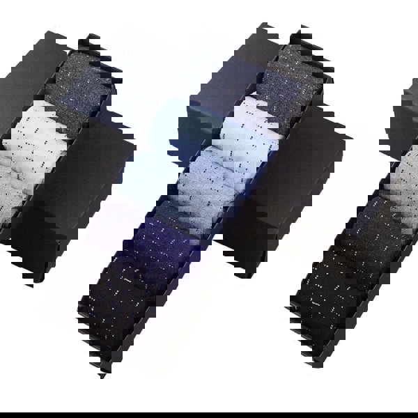 Anysox Anyfootwear 5 Pairs Size 6-10 Casual Business Socks High Quality Cotton Breathable Elastic Pattern Design For Men