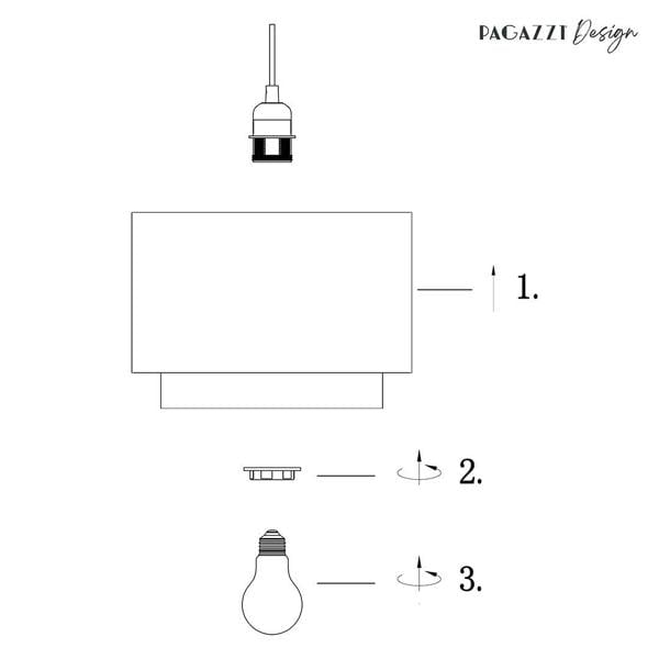 Pagazzi Lighting Zelina Grey and Gold Wide Easy-Fit Pendant