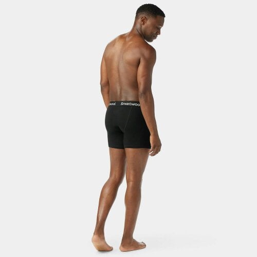 Smartwool Mens Merino Boxer Brief Boxed Underwear Travel Base Layer Black