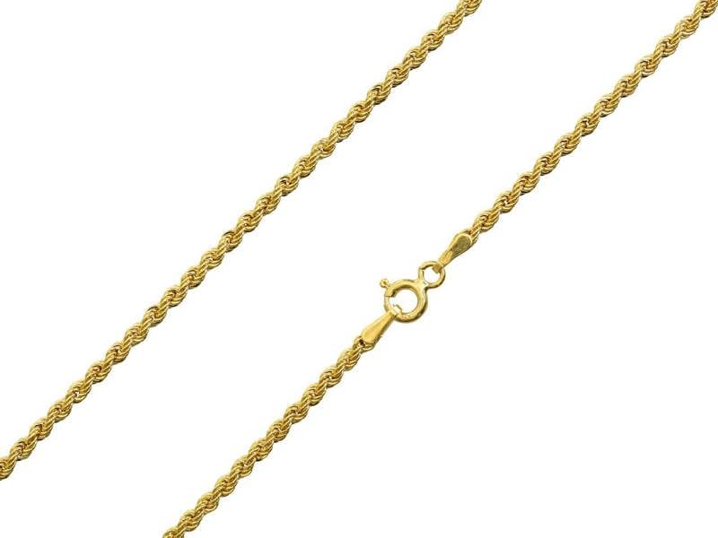 Cooksongold 9ct Yellow Gold Hollow Rope Necklace Chain, Fully UK Hallmarked