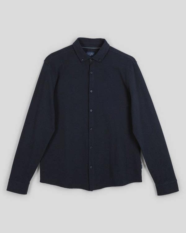 Steel & Jelly Textured Long Sleeve Jersey Shirt
