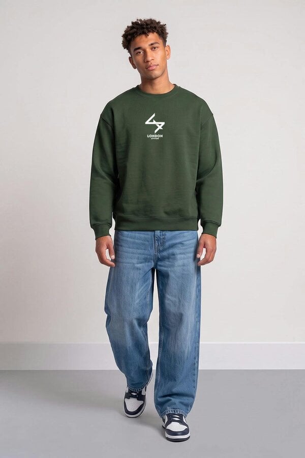 London Attitude Relaxed Fit Japanese Inspired Graphic Sweatshirt