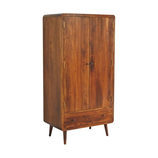 Artisan Furniture Curved Chestnut Wardrobe