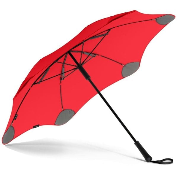 Classic Red Blunt Windproof Umbrella Under Canopy