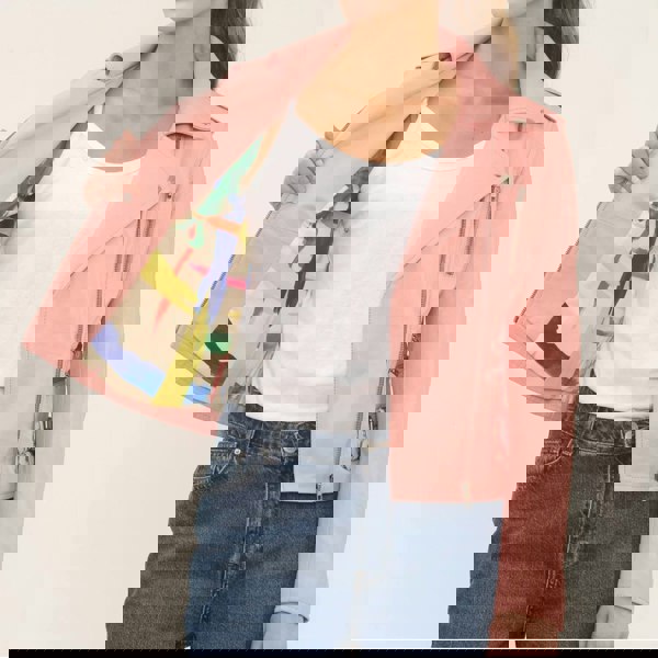 Leather Company Women's Real Lamb Nappa Leather Vintage Biker Jacket