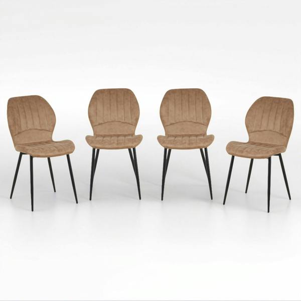 Jaydn Distressed Leather Comfort Dining Chairs - Set of 4 - Madefor.Living
