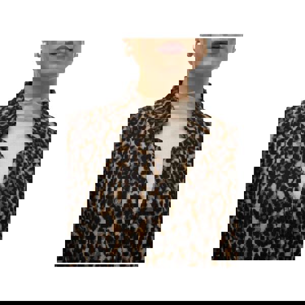 Vero Moda Womens/Ladies Katrine Leopard Print Brushed Jacket - Brown - 