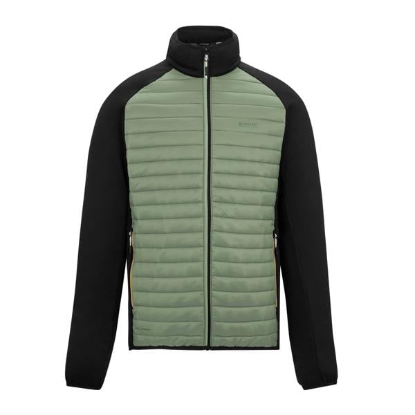 Regatta Mens Clumber Hybrid Jacket - Light Sage/Black - 