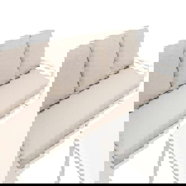 Jardi Aluminium Corner Sofa Set - White