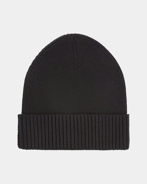 Tommy Hilfiger TH Flag Mens Pima Cotton Beanie - Black