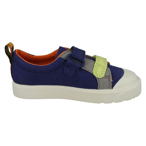 Clarks Childrens Clarks Pattern Detailed Light Weight Canvas Shoes City Bright