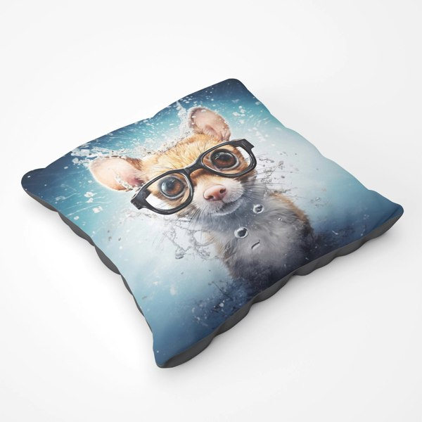 Warren Reed Splashart Doormouse Floor Cushion