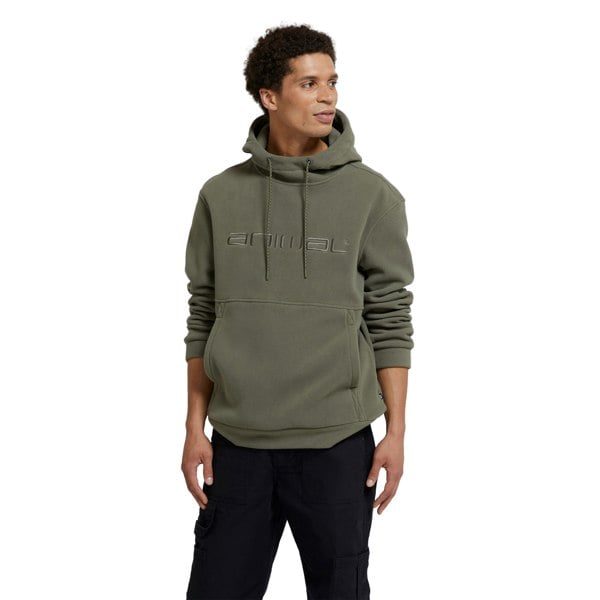 Animal Mens Louis Fleece Hoodie - Green