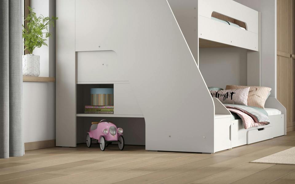 Flair Slick Staircase Triple Bunk Bed