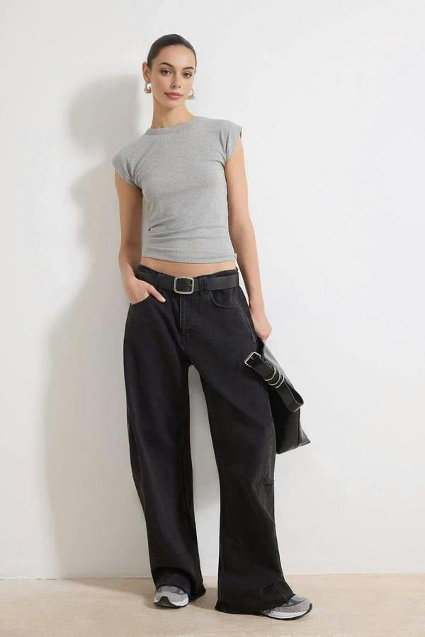 WOVCOR Viscose Fitted Knit Blouse