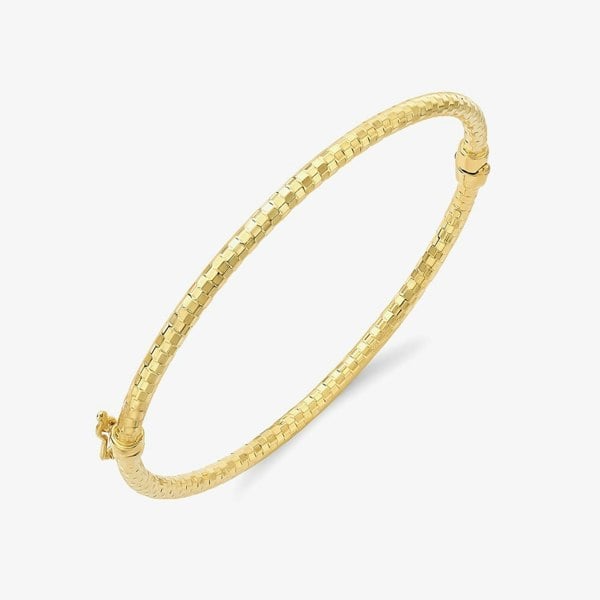 T. H. Baker 9ct Yellow Gold Diamond Cut Bangle 111225147593