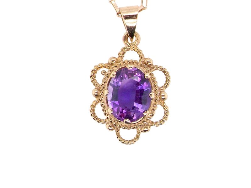 amethyst pendant Vintage 