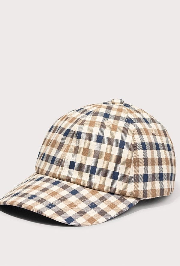Aquascutum Men's Iconic Check Baseball Cap