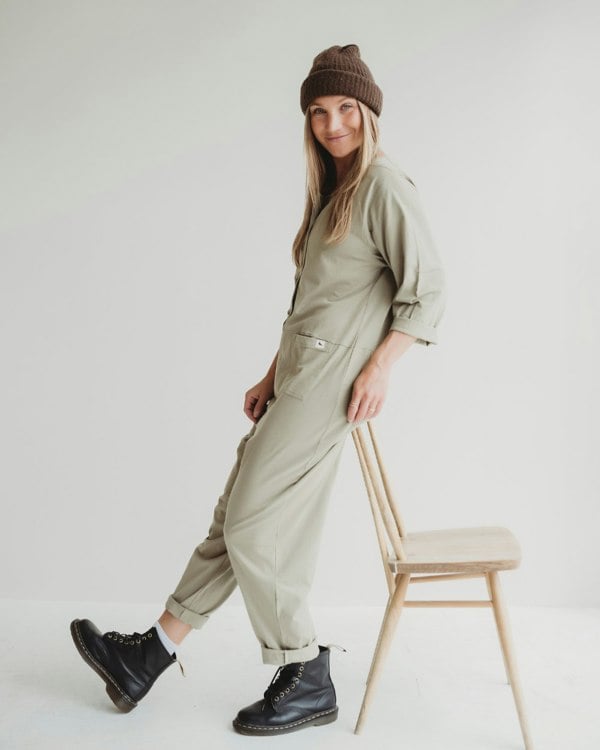 Mila Stone Long Sleeve Jumpsuit- image 3