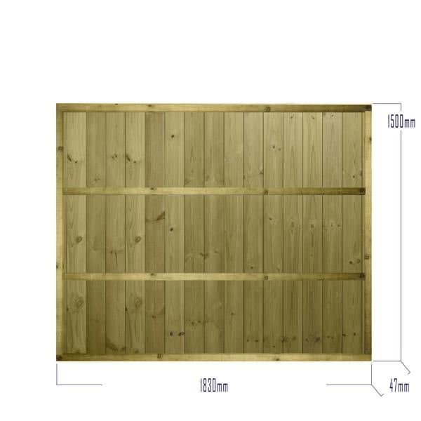 [amazon variation] ultimate t&g vertical fence panel [6ft x 1ft, 2ft, 3ft, 4ft] 7