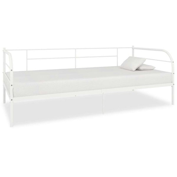 Berkfield Daybed Frame White Metal 90x200 cm