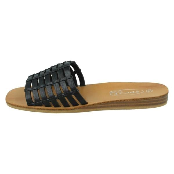 Spot On Ladies Spot On Weave Vamp Mules F00336