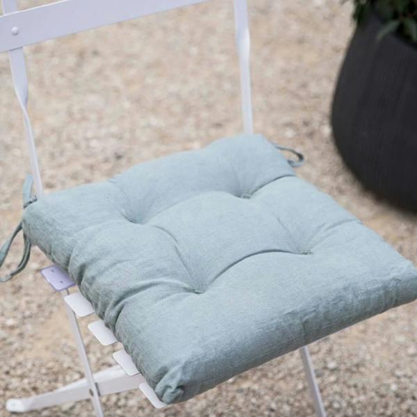 Linen Seat Pad Cushion - lifestyle shot