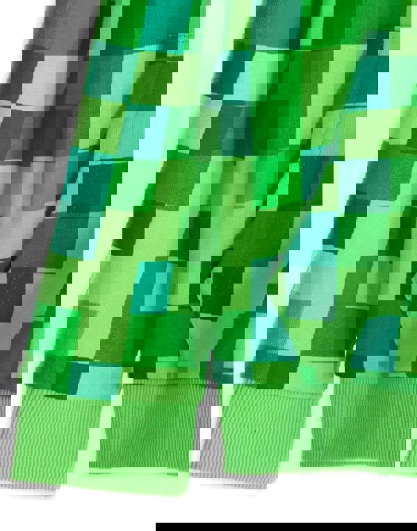Minecraft Boys Green Creeper Placement Print Hoodie